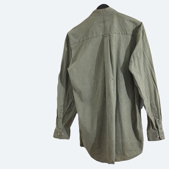 Khakis by Arrow green button shirt 100% cotton size LT - Picture 2 of 10